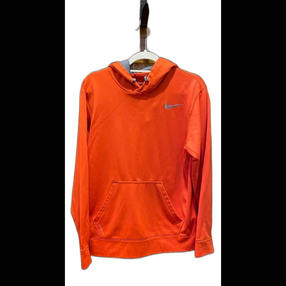 Nike‎ Men’s Hoodie Sz Small Orange Thermal Fit Pass Through Pocket Sweatshirt